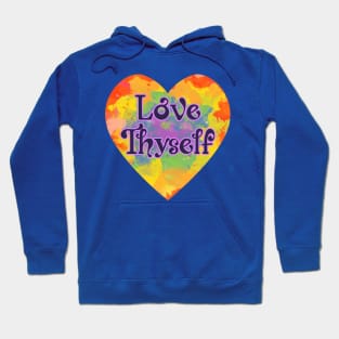 Love Thyself Tie Dye Heart Self Care Hoodie